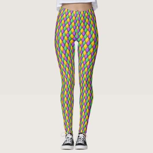 Mardi Gras 2 Diamonds Pop Mode Leggings (Voorkant)