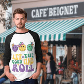 Mardi Gras 3/4 Mouwen Raglan T-Shirt