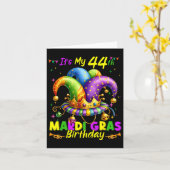 Mardi Gras 44e verjaardag Vette Dinsdag 44 jaar ou Kaart (Gele Bloem)