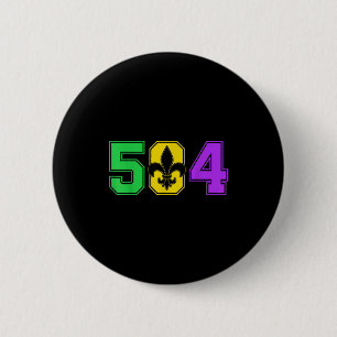 Mardi Gras 504 Nola New Orleans Louisiana La Ronde Button 5,7 Cm