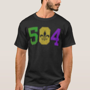 Mardi Gras 504 Nola New Orleans Louisiana La T-shirt