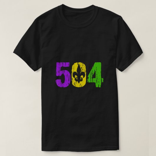 Mardi Gras 504 Nola New Orleans Louisiana Mardi Gr T-shirt (Design voorkant)
