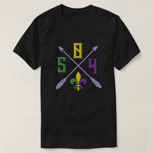 Mardi Gras 504 T-shirt (Design voorkant)
