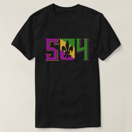 Mardi Gras 504 T-shirt (Design voorkant)