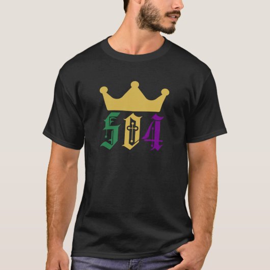 Mardi Gras 504 T-shirt (Voorkant)