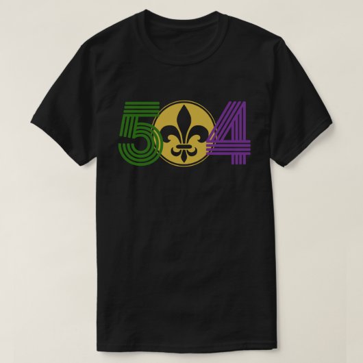 Mardi Gras 504 T-shirt (Design voorkant)