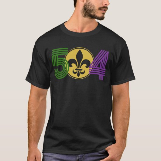 Mardi Gras 504 T-shirt (Voorkant)