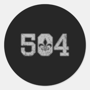 Mardi Gras 504 T Shirt Nola New Orleans Louisiana Ronde Sticker