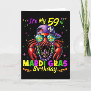 Mardi Gras 59e verjaardag Fat Tuesday 59 jaar oud Kaart