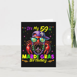 Mardi Gras 59ste verjaardag Vet dinsdag 59 jaar ou Kaart