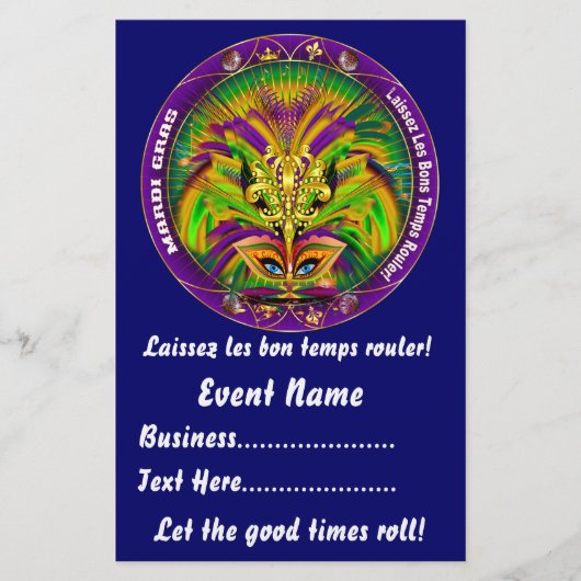 Mardi Gras 5,5 x 8,5 inch (Uitzicht notities) Flyer (Voorkant)