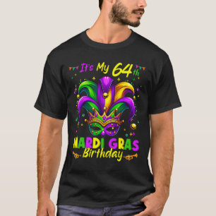 Mardi Gras 64e verjaardag Vet Dinsdag 64 jaar oud T-shirt