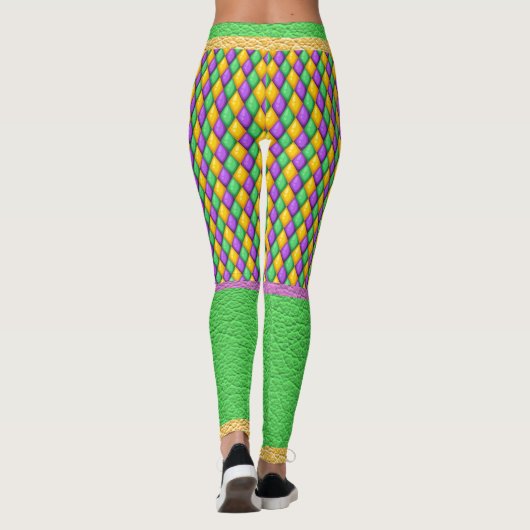 Mardi Gras 6 Diamonds Pop Mode Leggings (Achterkant)