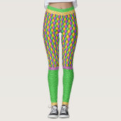 Mardi Gras 6 Diamonds Pop Mode Leggings (Voorkant)