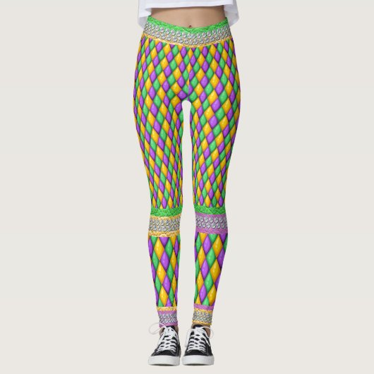 Mardi Gras 6a Diamonds Pop Mode Leggings (Voorkant)