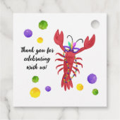 Mardi Gras A little King in on his way Bedankjes Labels (Achterkant)