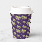 Mardi Gras Aangepast Logo Paars Groenboek Papieren Bekers (Rechts)