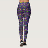 Mardi Gras Aangepaste Leggings Yoga Hardlopen Pase (Achterkant)