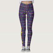 Mardi Gras Aangepaste Leggings Yoga Hardlopen Pase (Voorkant)