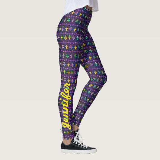 Mardi Gras Aangepaste Leggings Yoga K Uitvoeren Pa (Rechts)