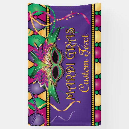 Mardi Gras, Aangepaste Partij Spandoek (Verticaal)