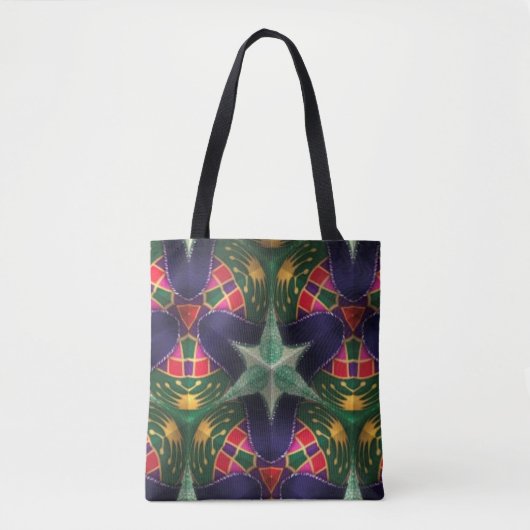 Mardi Gras Abstract kleurrijk Tote Bag (Voorkant)