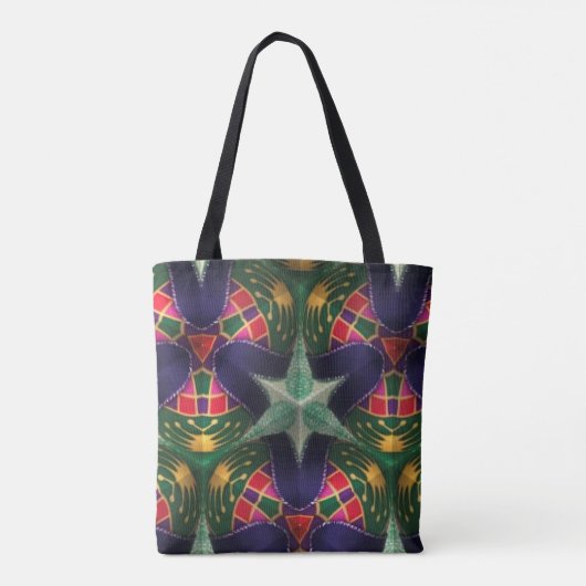 Mardi Gras Abstract kleurrijk Tote Bag (Achterkant)