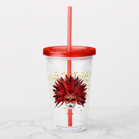 Mardi Gras Acryl Tumbler Drinkbeker (Voorkant)