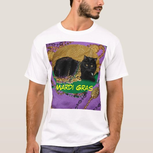Mardi Gras Afbeelding (Horizontaal) T-Shirt (Voorkant)