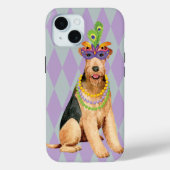 Mardi Gras Airedale Case-Mate iPhone Case (Achterkant)