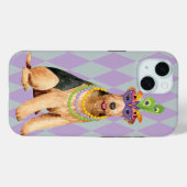 Mardi Gras Airedale Case-Mate iPhone Case (Achterkant (horizontaal))