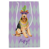 Mardi Gras Airedale Medium Cadeauzakje (Voorkant)