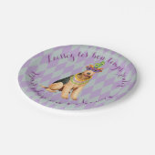 Mardi Gras Airedale Papieren Bordje (Gekanteld)