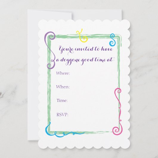 Mardi Gras Airedale Terrier Kaart (Achterkant)