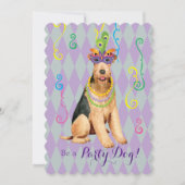 Mardi Gras Airedale Terrier Kaart (Voorkant)