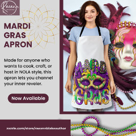Mardi Gras All-Over Print Schort