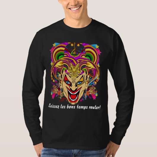 Mardi Gras Alle MANNEN van Stijlen Donkere Uitzich T-shirt (Voorkant)