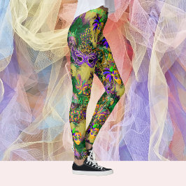 Mardi Gras Alles draagt Leggings van maskers