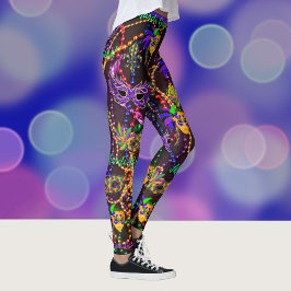 Mardi Gras Alles draagt Leggings van maskers
