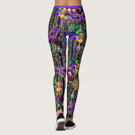 Mardi Gras Alles draagt Leggings van maskers (Achterkant)