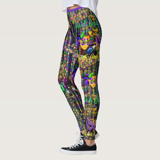 Mardi Gras Alles draagt Leggings van maskers (Links)