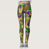 Mardi Gras Alles draagt Leggings van maskers (Voorkant)