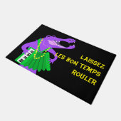 Mardi Gras Alligator & Accordion Deurmat (Schuin)