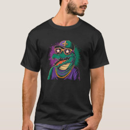 Mardi Gras Alligator Carnival Fun T-shirt
