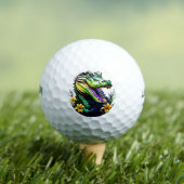 Mardi Gras Alligator Golfballen (Insitu Shirt)