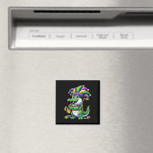 Mardi Gras Alligator Jester Hat Carnival Para Magneet (Insitu (Vaatwasser))