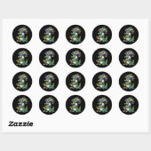 Mardi Gras Alligator Jester Hat Carnival Para Ronde Sticker (Vel)