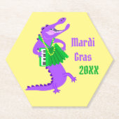 Mardi Gras Alligator Kartonnen Onderzetters (Voorkant)