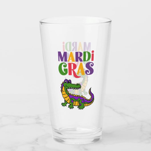 Mardi Gras Alligator, Mardi Gras Partij Glas (Achterkant)