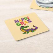 Mardi Gras Alligator, Mardi Gras Partij Kartonnen Onderzetters (Schuin)